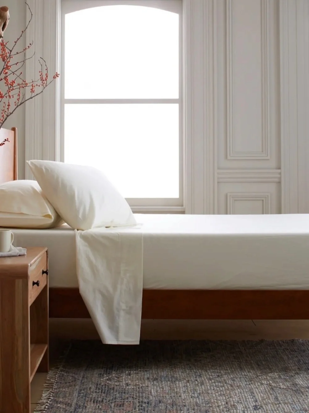 Quince Organic Brushed Cotton Sheet Set - No fitted sheet